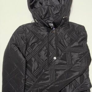 Jones New York Black Quilted Puffer Jacket